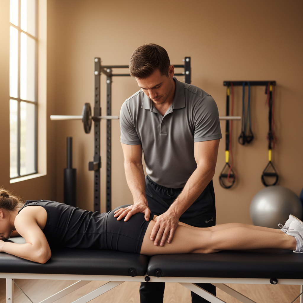 Manual therapy and soft tissue treatment for athlete recovery at Columbus sports performance therapy center